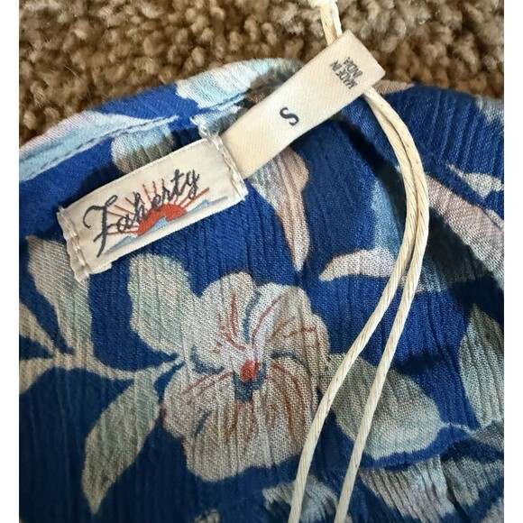 Faherty Mini Dress Women’s Size Small Floral BLUE  NWT $188 - Picture 13 of 16
